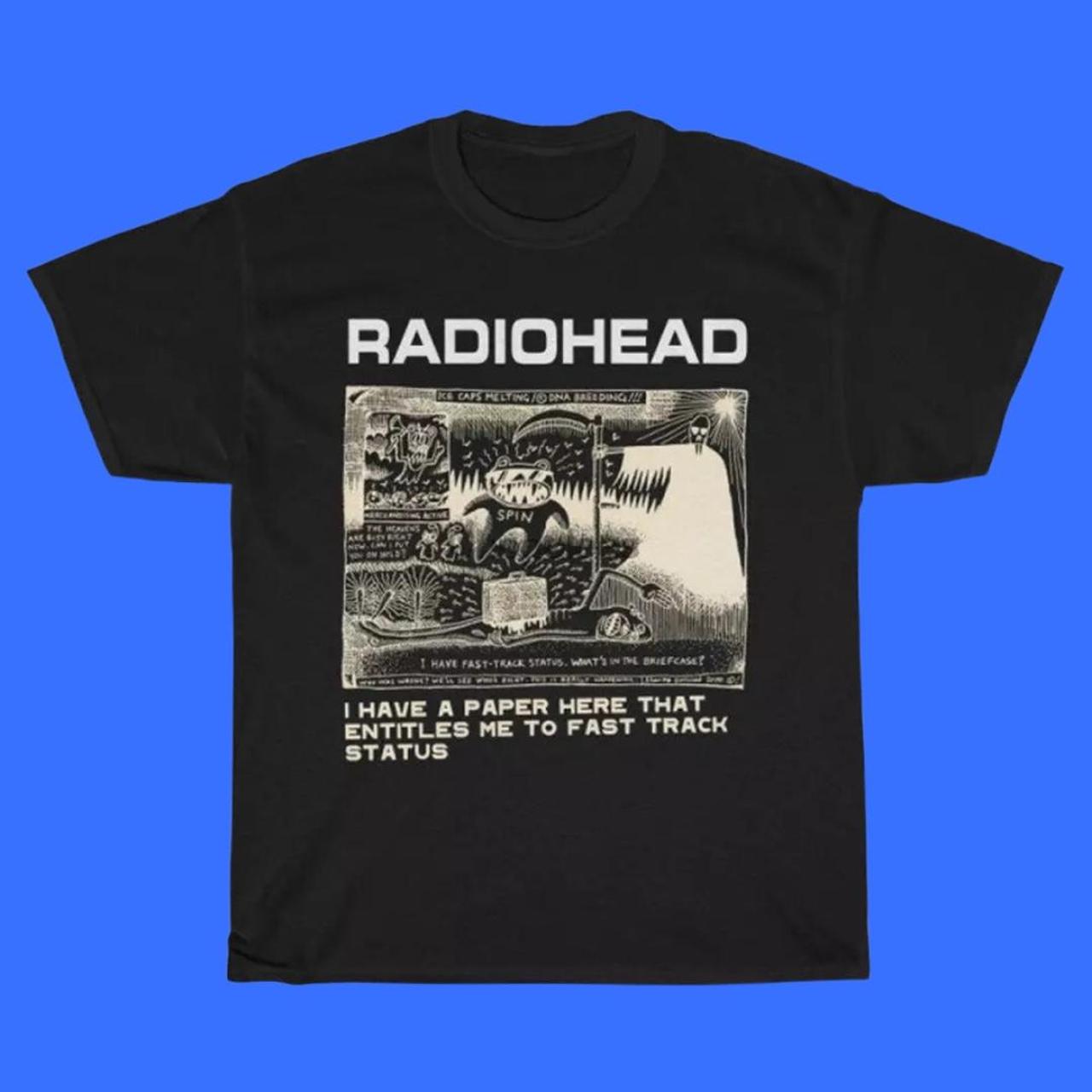 T-shirt Radiohead Noir - Manches Courtes En Coton - Taille S à 5XL Unisexe - Modèle Gildan 5000
