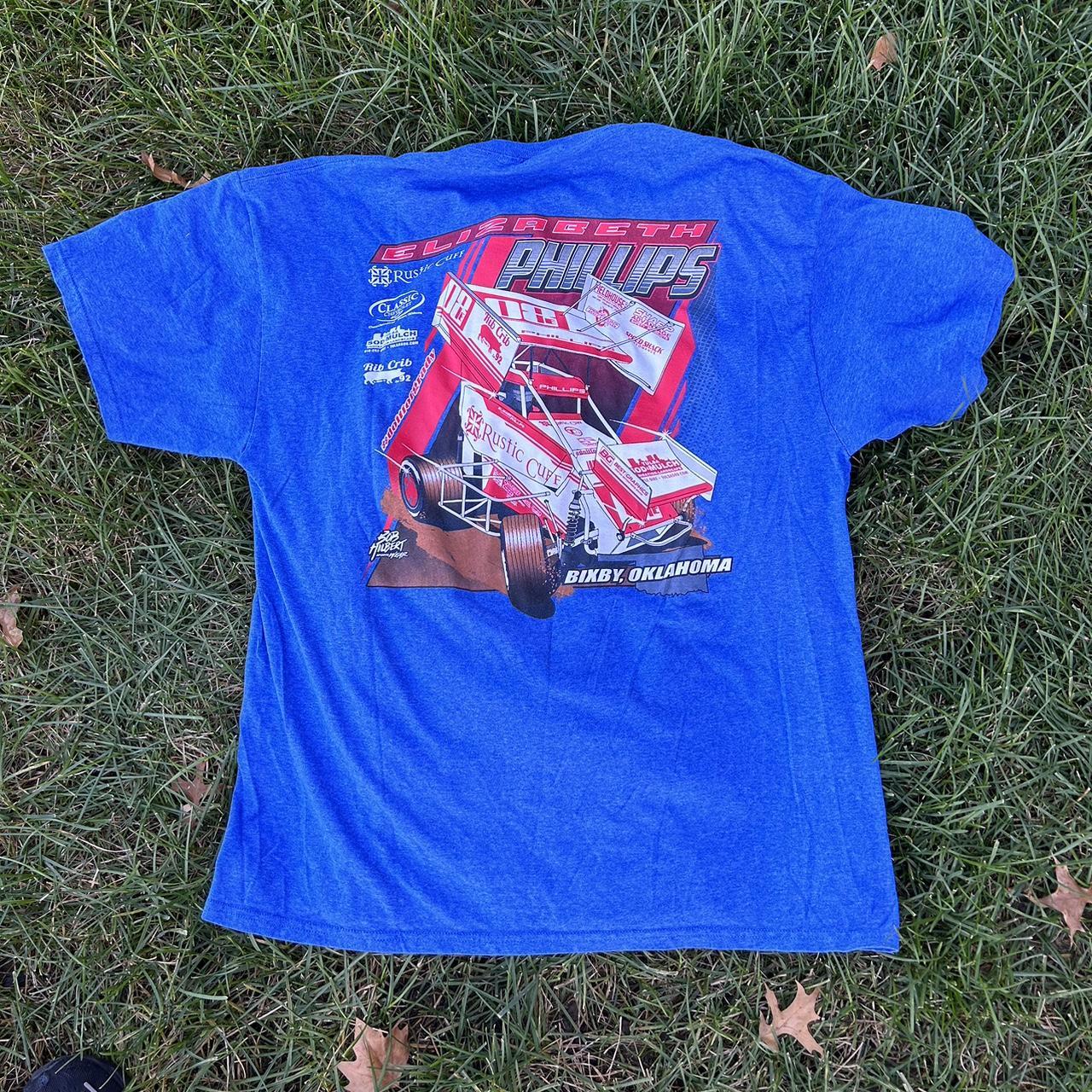 Vintage Elizabeth Phillips Racing Tee No flaws Size... - Depop