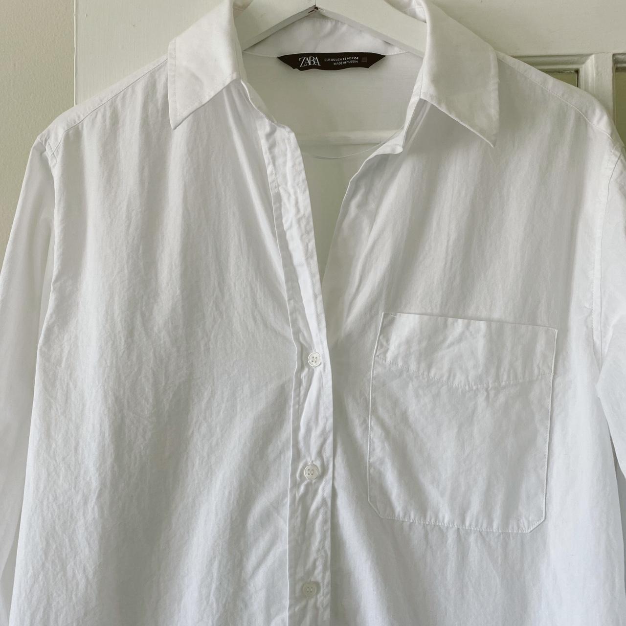 Zara Women's White Blouse | Depop