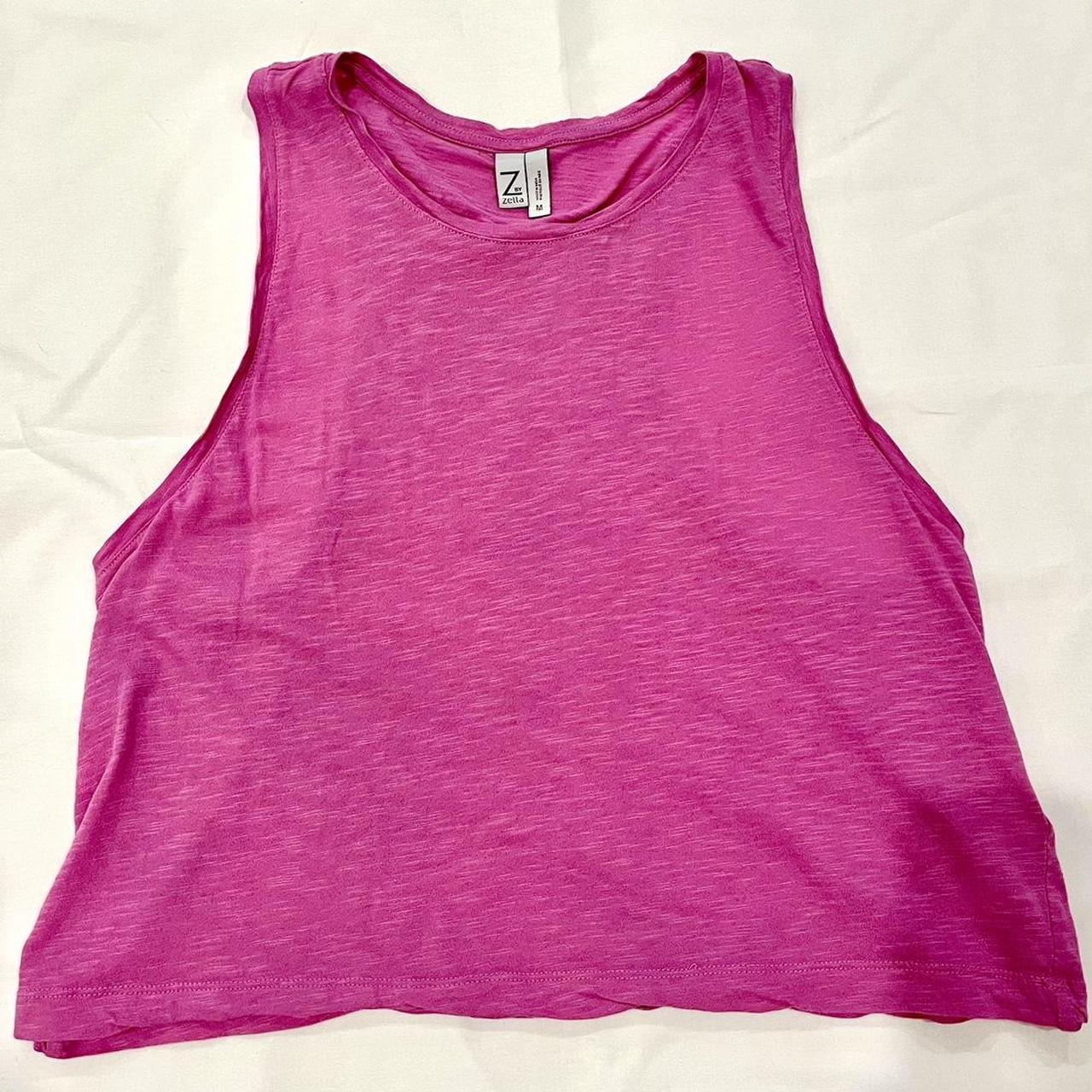 Pink workout top, light fabric, tank top #pink... - Depop