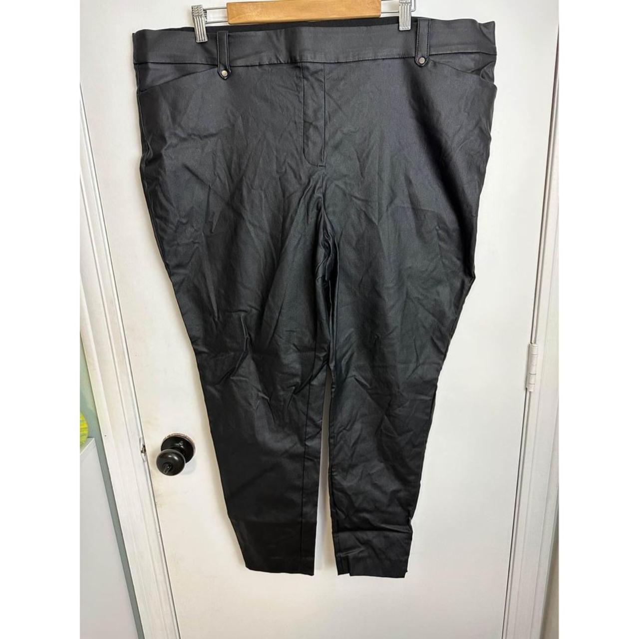 Black Faux Leather Pants Maurices Size 24w #0321 - Depop