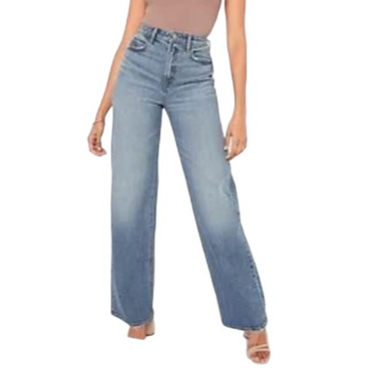 Extra High-Waisted Wide-Leg Jeans for Women old navy... - Depop