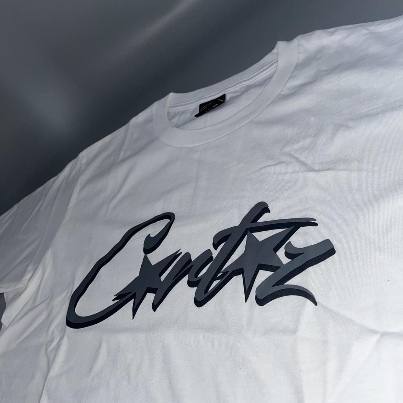 Corteiz Men's White and Grey T-shirt | Depop