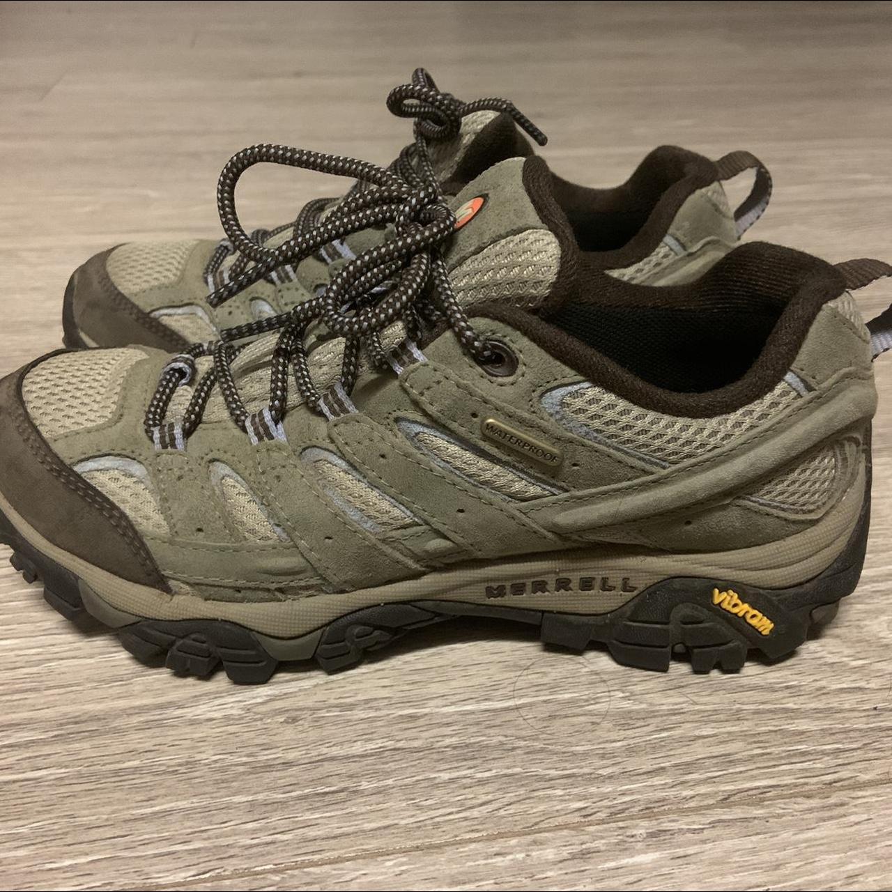 Merrell Women's Khaki Trainers | Depop