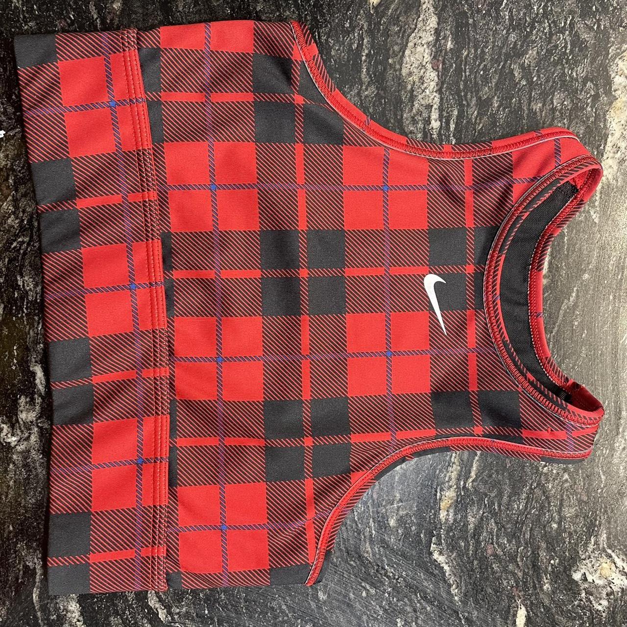 plaid nike crop top