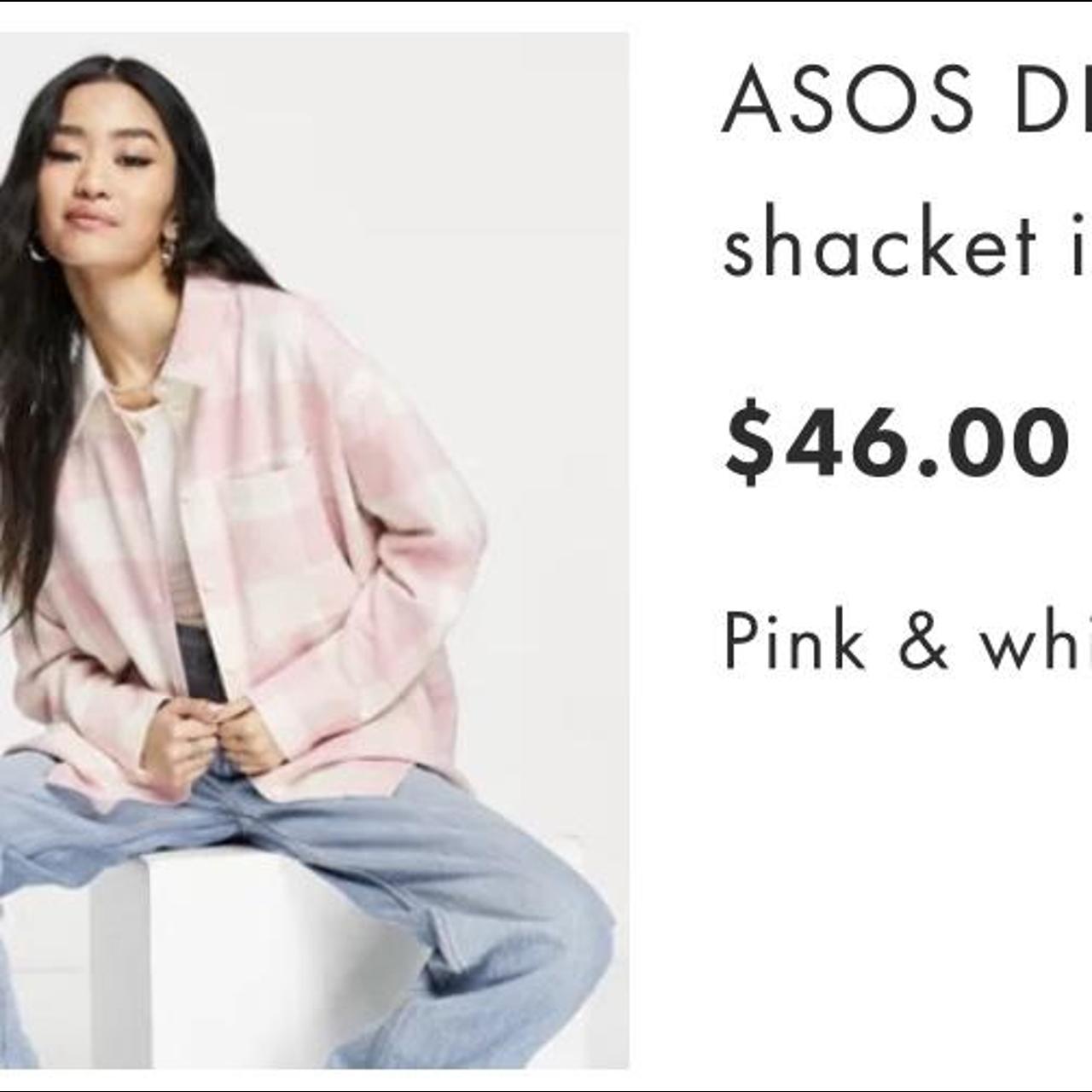 ASOS Women's Pink and Cream Shirt (2)