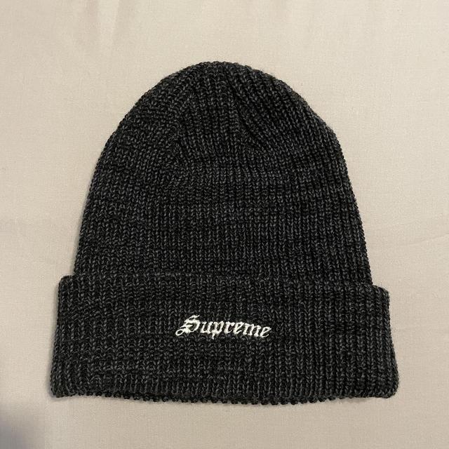 SUPREME Loose Gauge Beanie Charcoal circa fall... - Depop