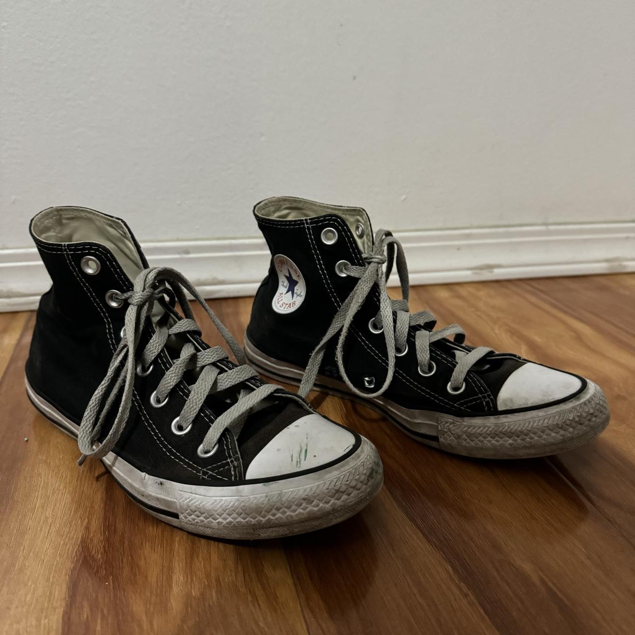 Beat up black outlet converse