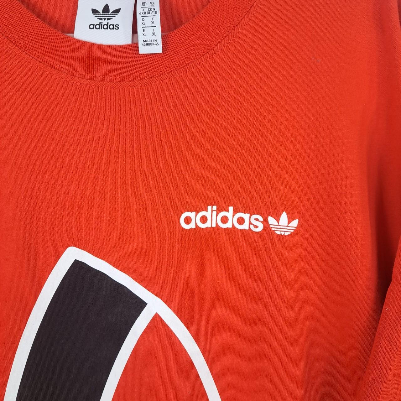 Adidas Originals Men's Red and Black T-shirt | Depop