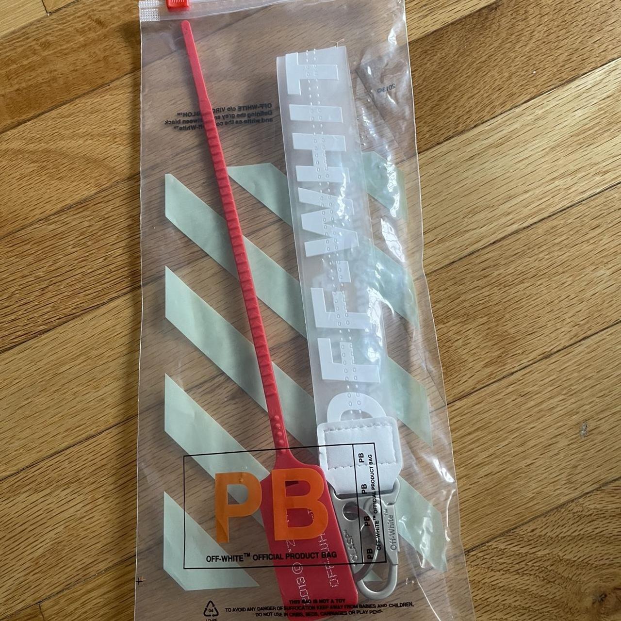 Classic Off-White Lanyard Keychain Brand New - Depop