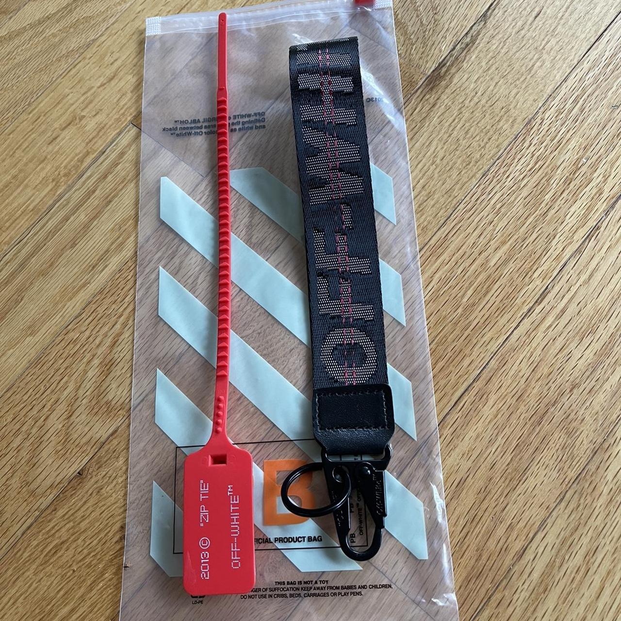 Classic Off-White Lanyard Keychain Brand New - Depop