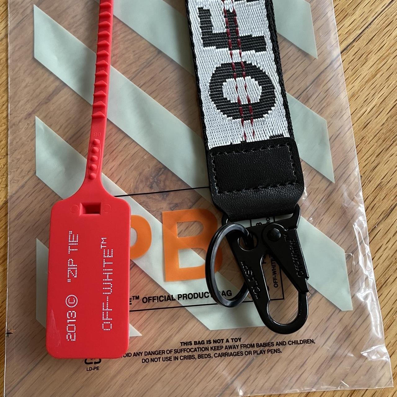 Classic Off-White Lanyard Keychain Brand New - Depop