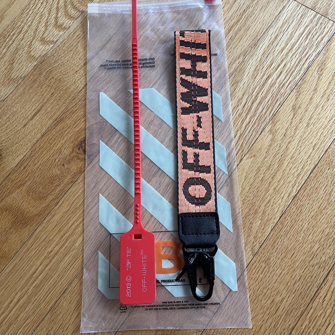 Classic Off-White Lanyard Keychain Brand New - Depop