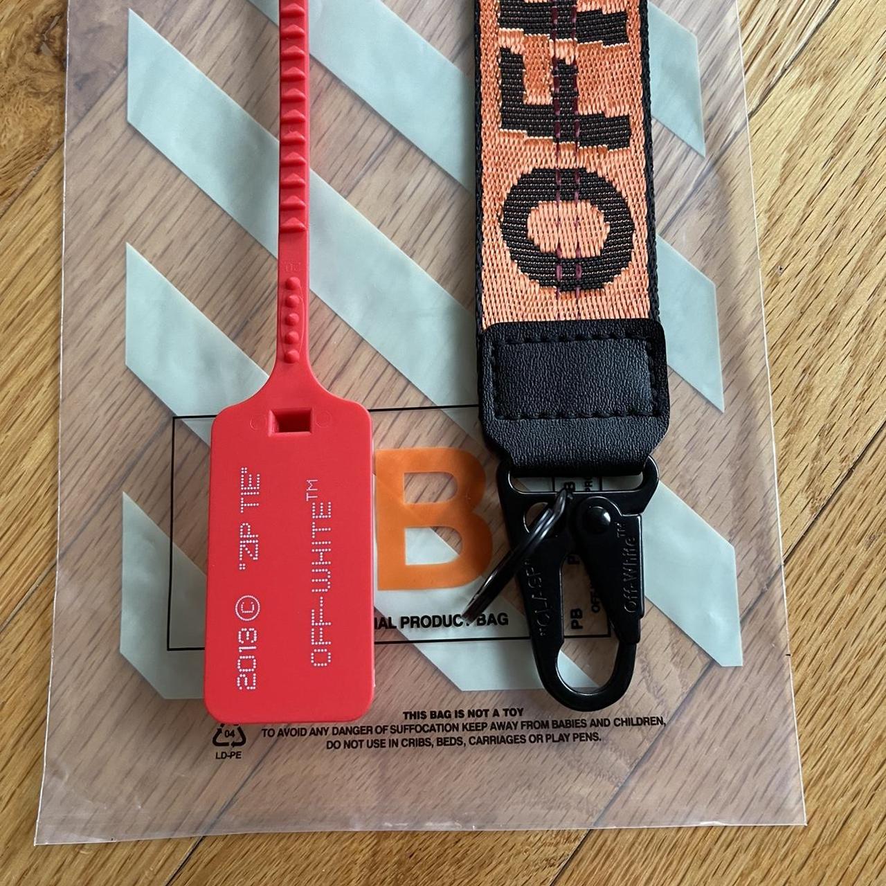 Classic Off-White Lanyard Keychain Brand New - Depop