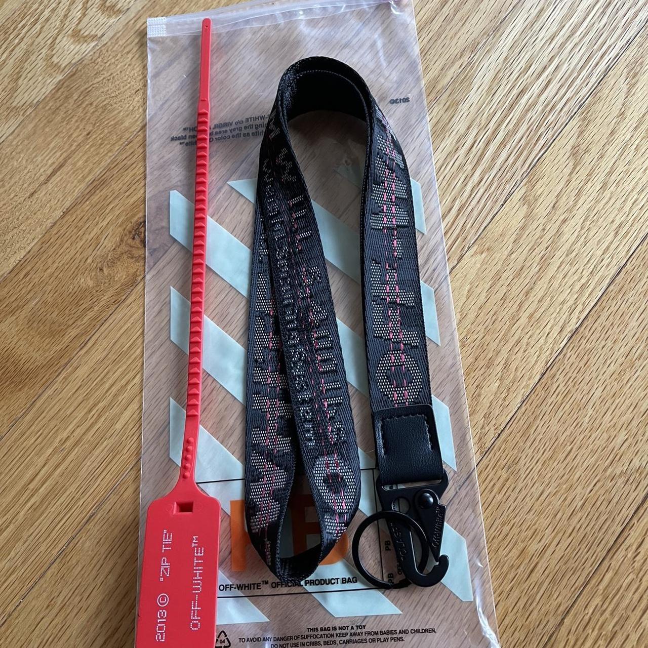 Classic Off-White Lanyard Keychain Brand New - Depop