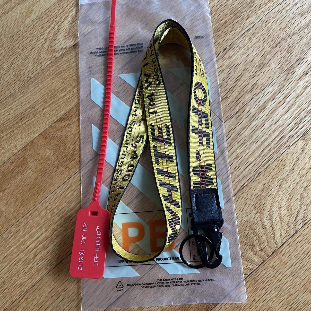 Classic Off-White Lanyard Keychain Brand New - Depop