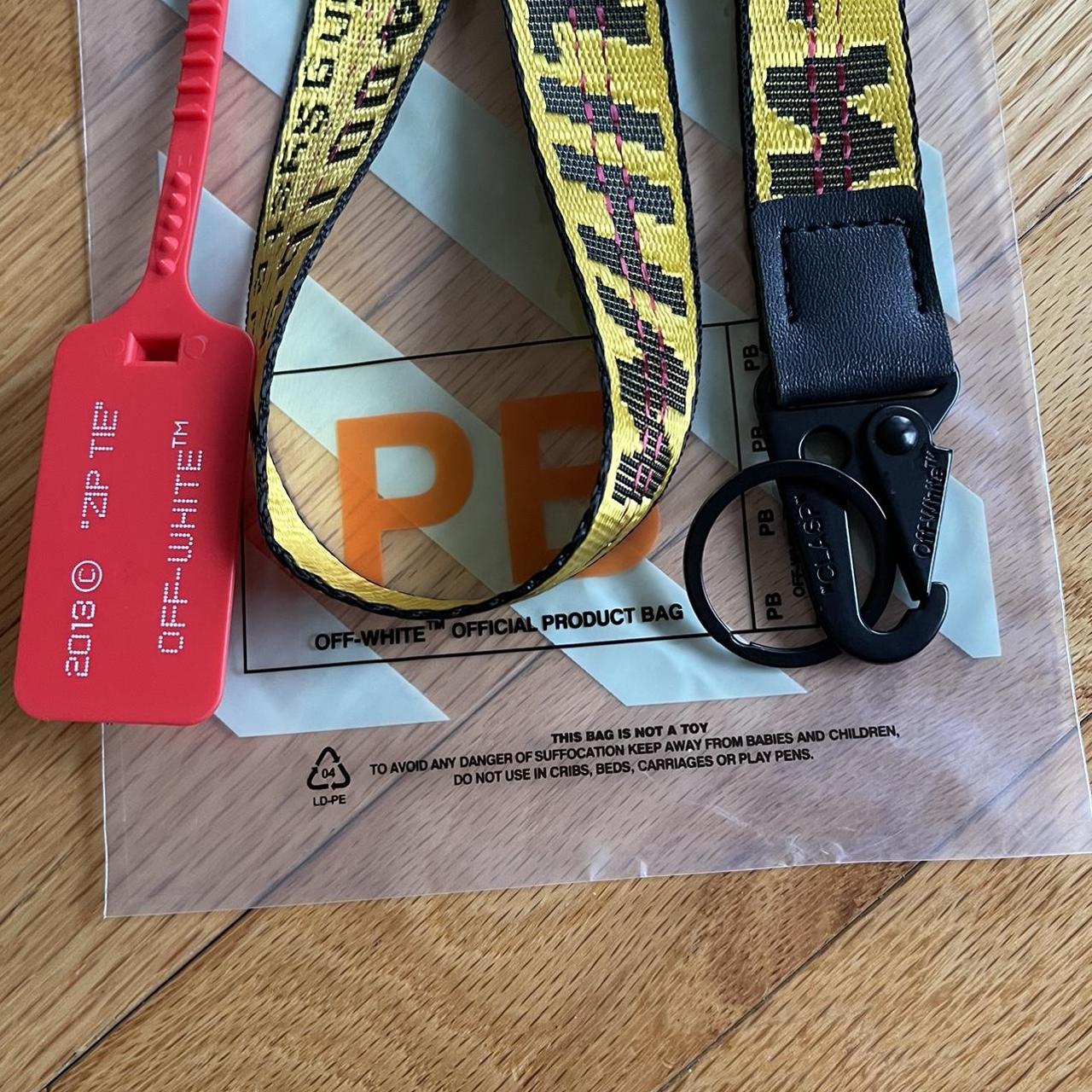 Classic Off-White Lanyard Keychain Brand New - Depop