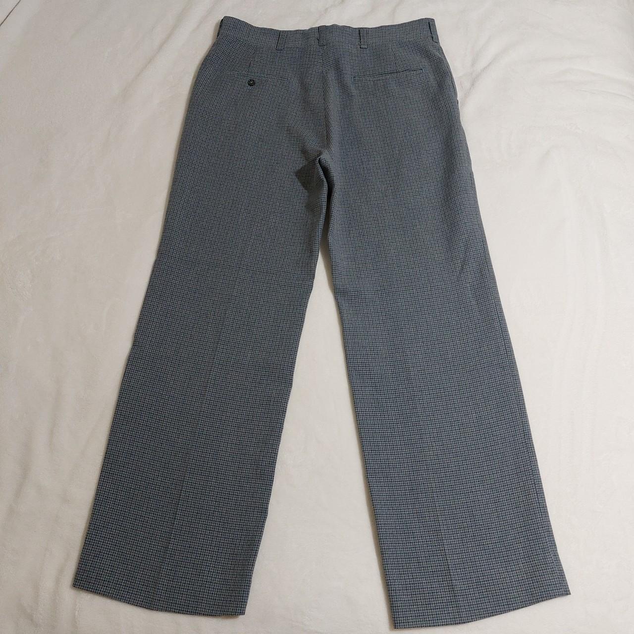 Haggar Men's Grey and Blue Trousers (4)