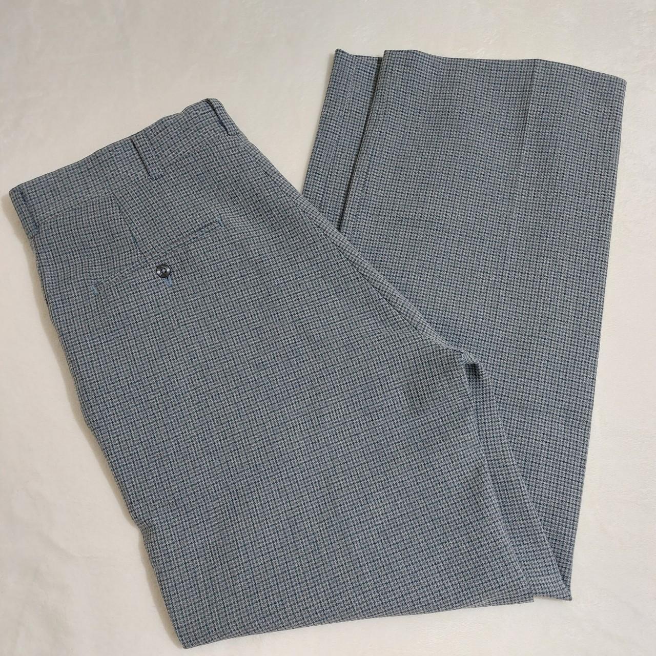 Haggar Men's Grey and Blue Trousers