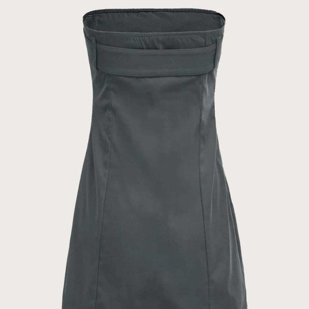 women-s-grey-and-silver-dress-depop
