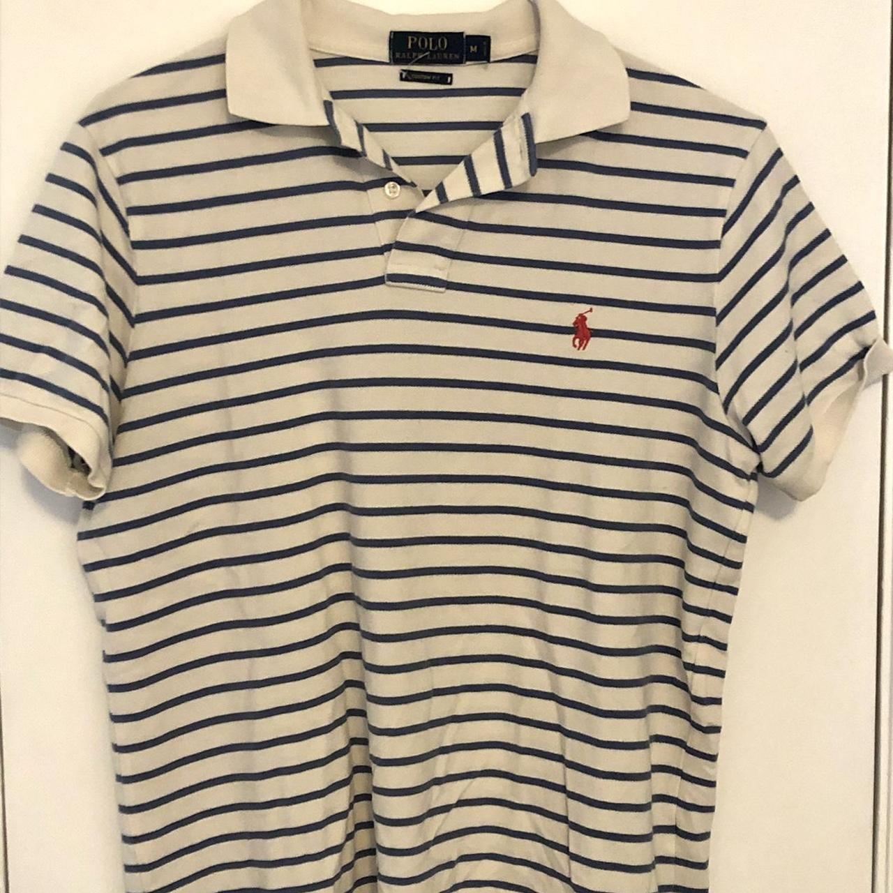 Polo Ralph Lauren Men's Blue and White Polo-shirts | Depop