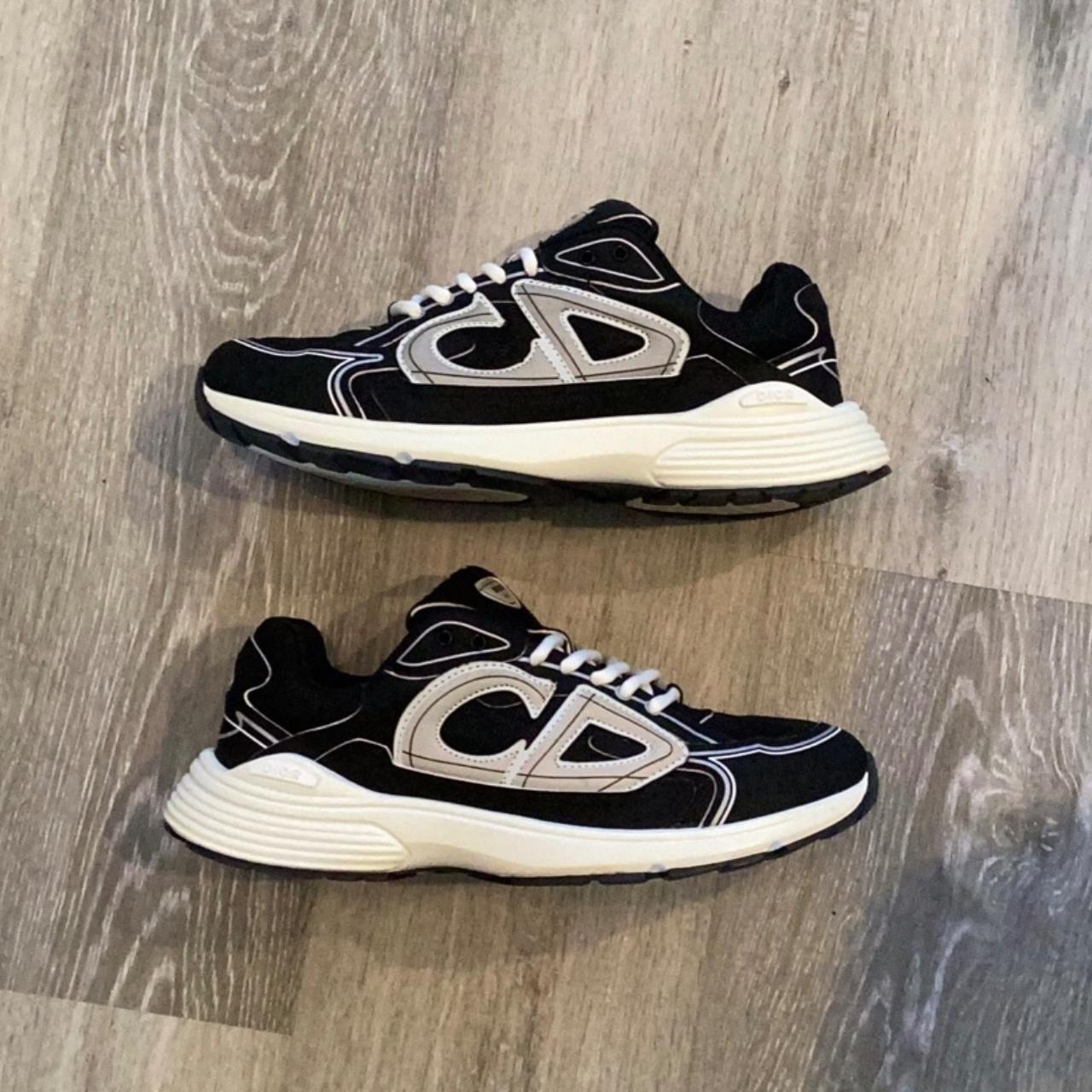 Christian Dior Men's Black and White Trainers | Depop