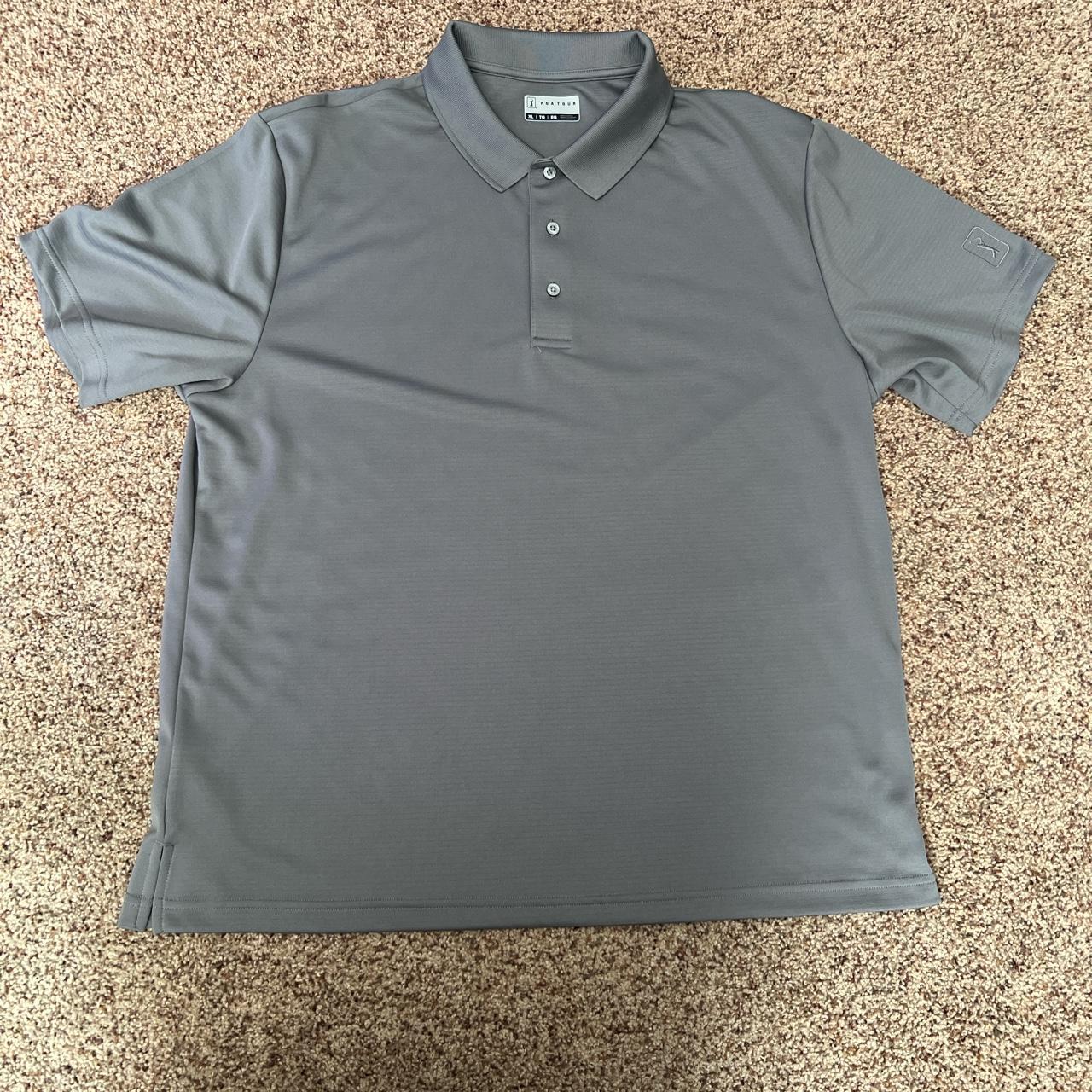 Collared grey golf shirt #golf #collaredshirt... - Depop