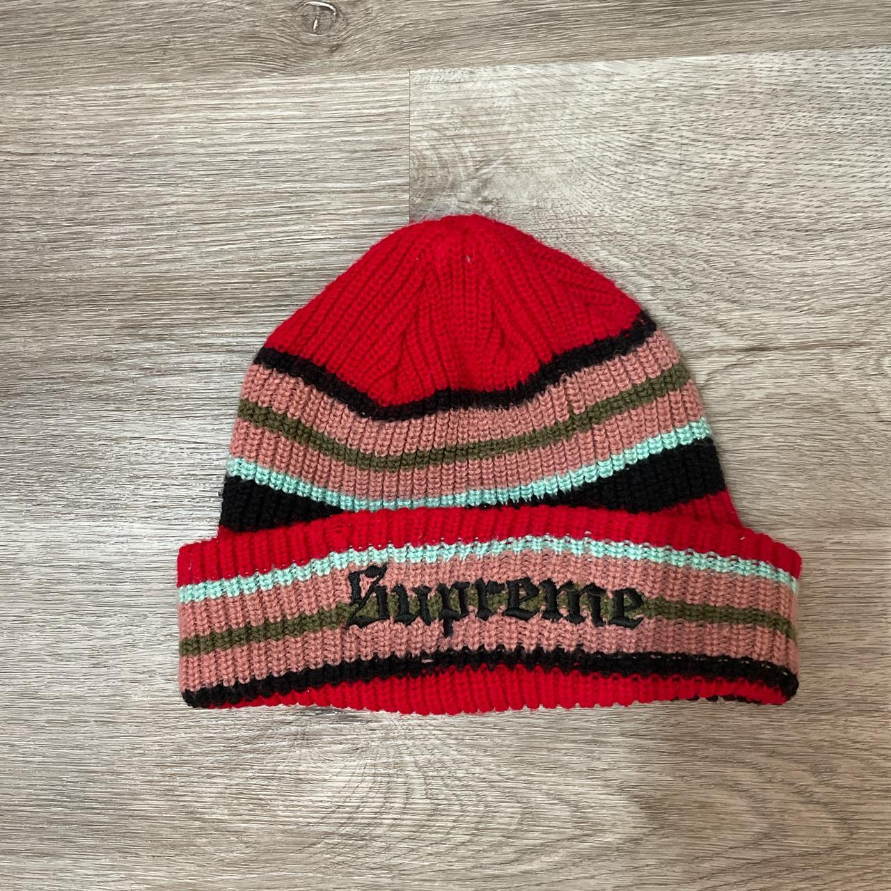 Supreme bright cheap stripe beanie