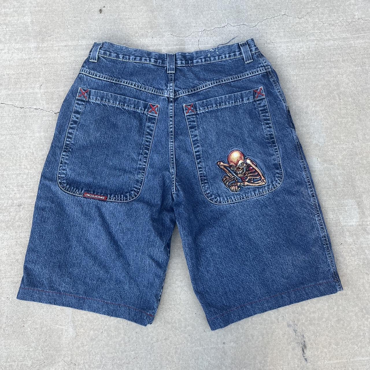 JNCO SKELETON JORTS !!!! • • i love this pair!... - Depop