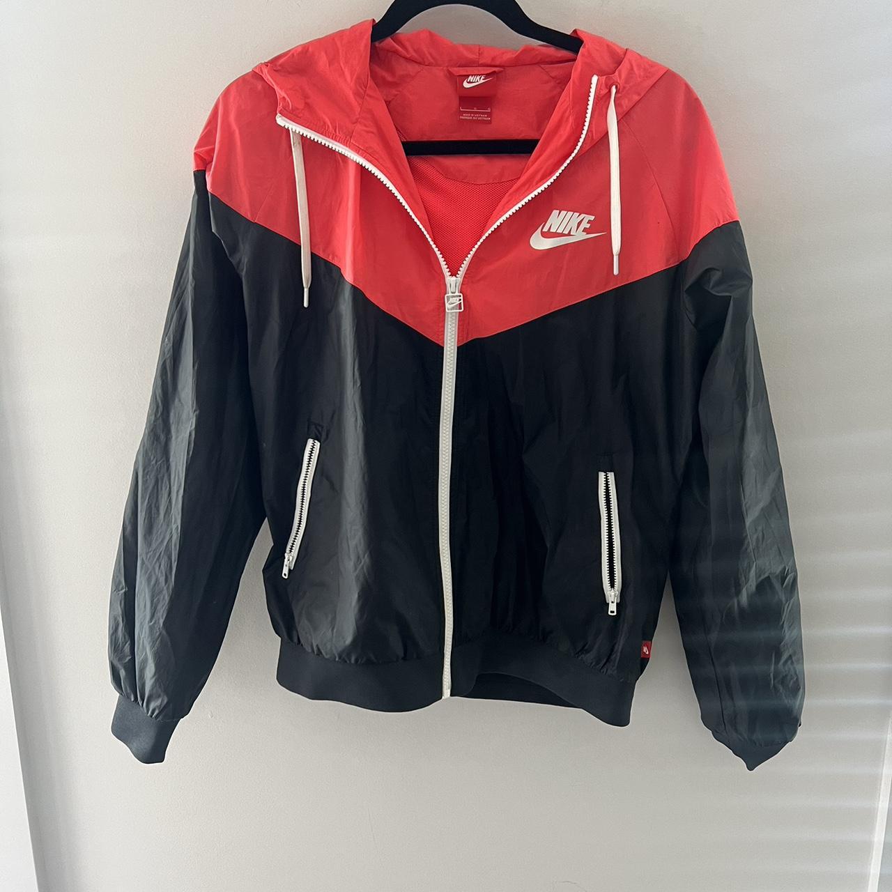 Orange and black nike windbreaker online