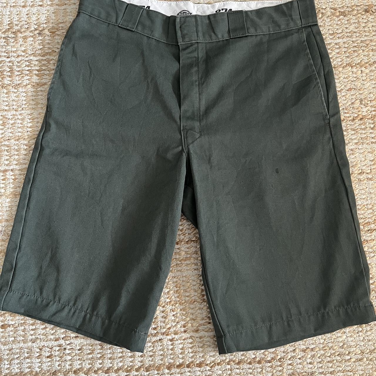 Dickies dark green chino shorts Small mark on front... - Depop