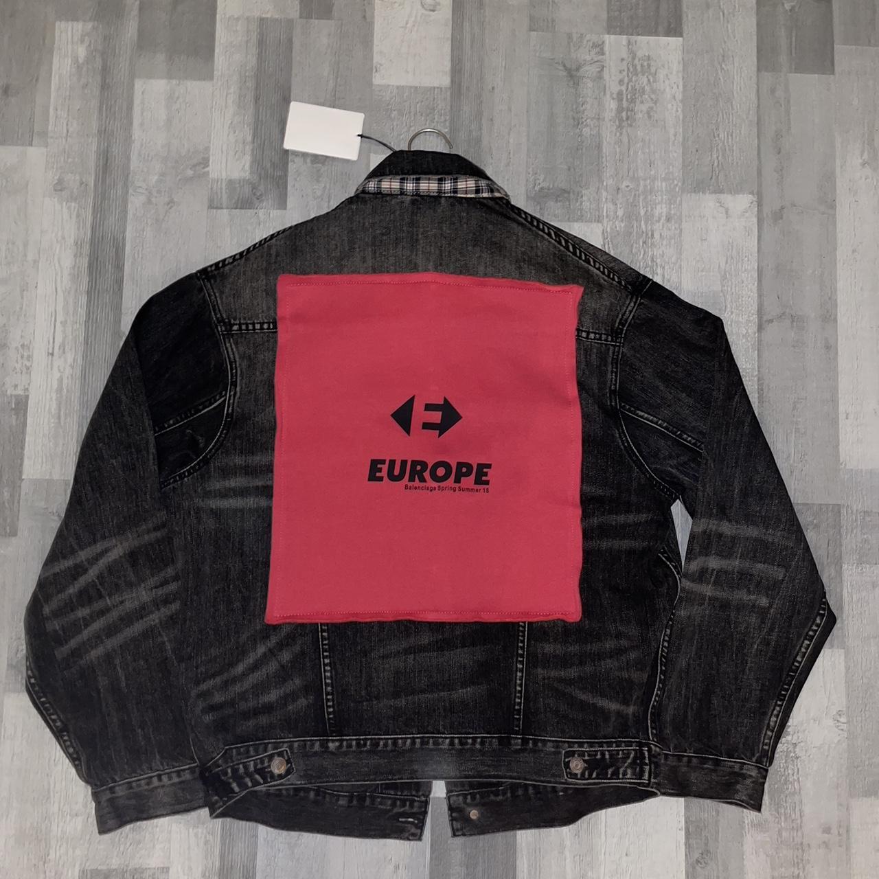 Balenciaga red white hot sale black jacket