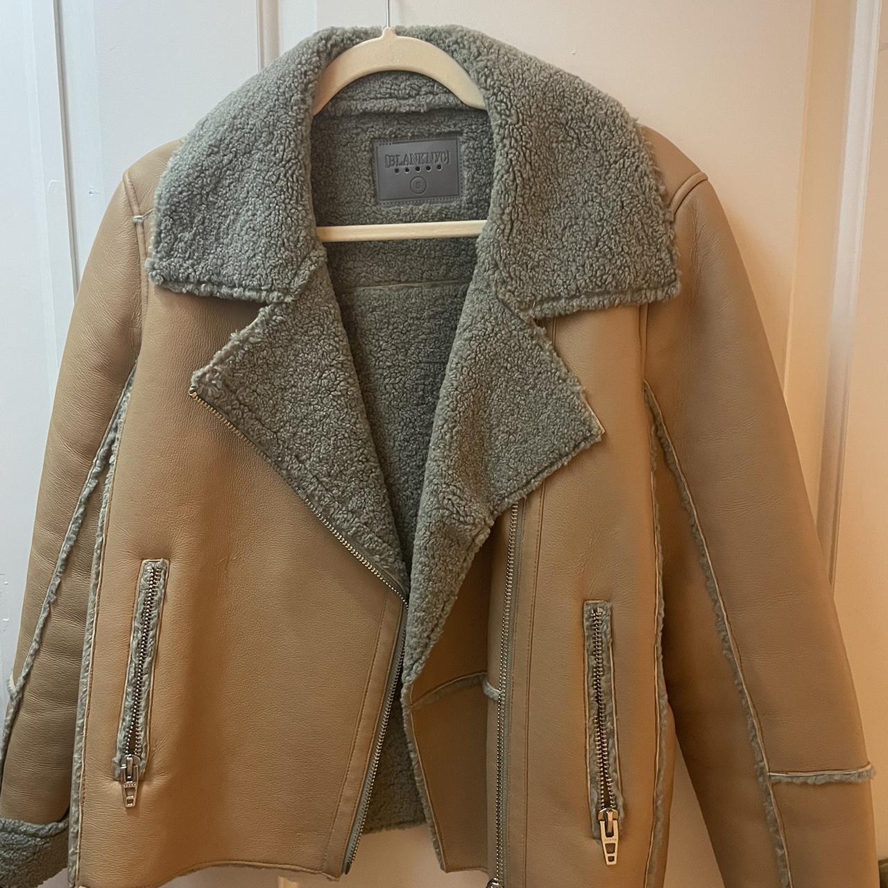 Blanknyc / Blank NYC Shearling Leather Jacket Super... - Depop