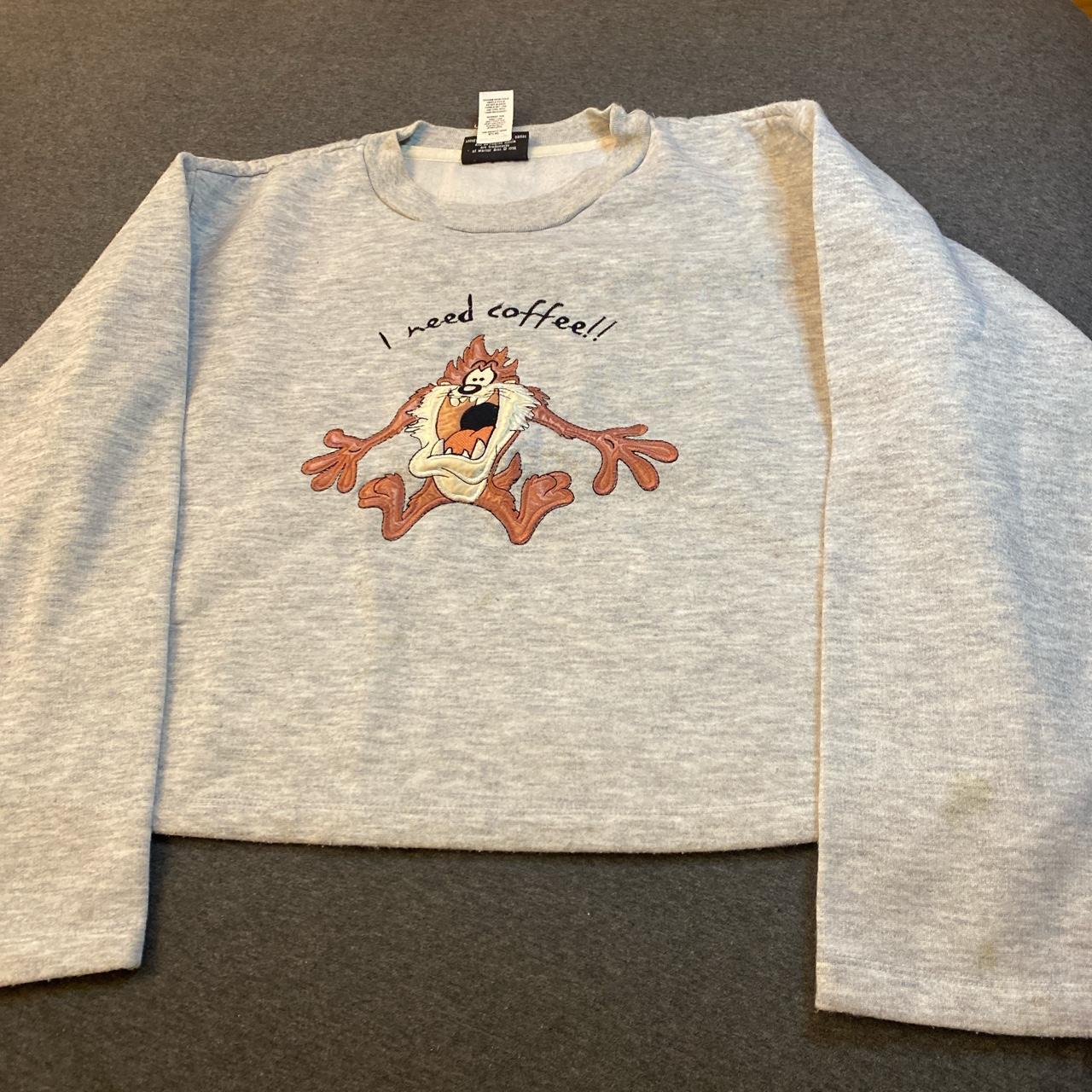 Looney Tunes Women's Grey Sweatshirt | Depop