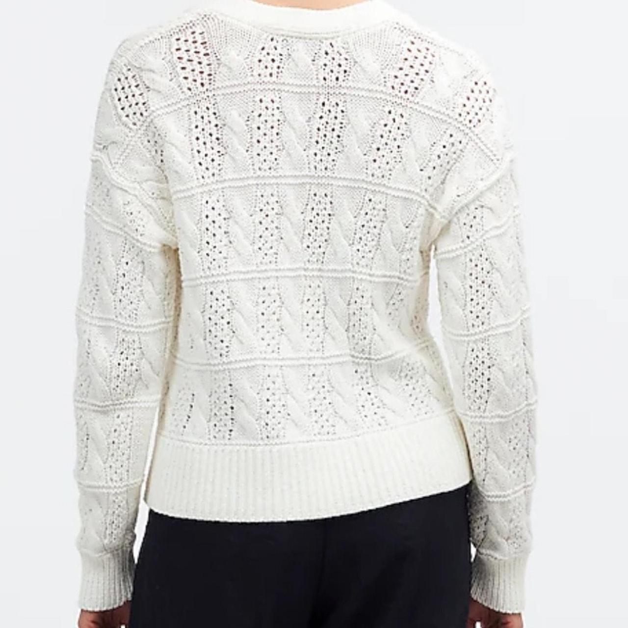 Depop Madewell Pointelle Cable Cardigan Sweater Madewell Pointelle