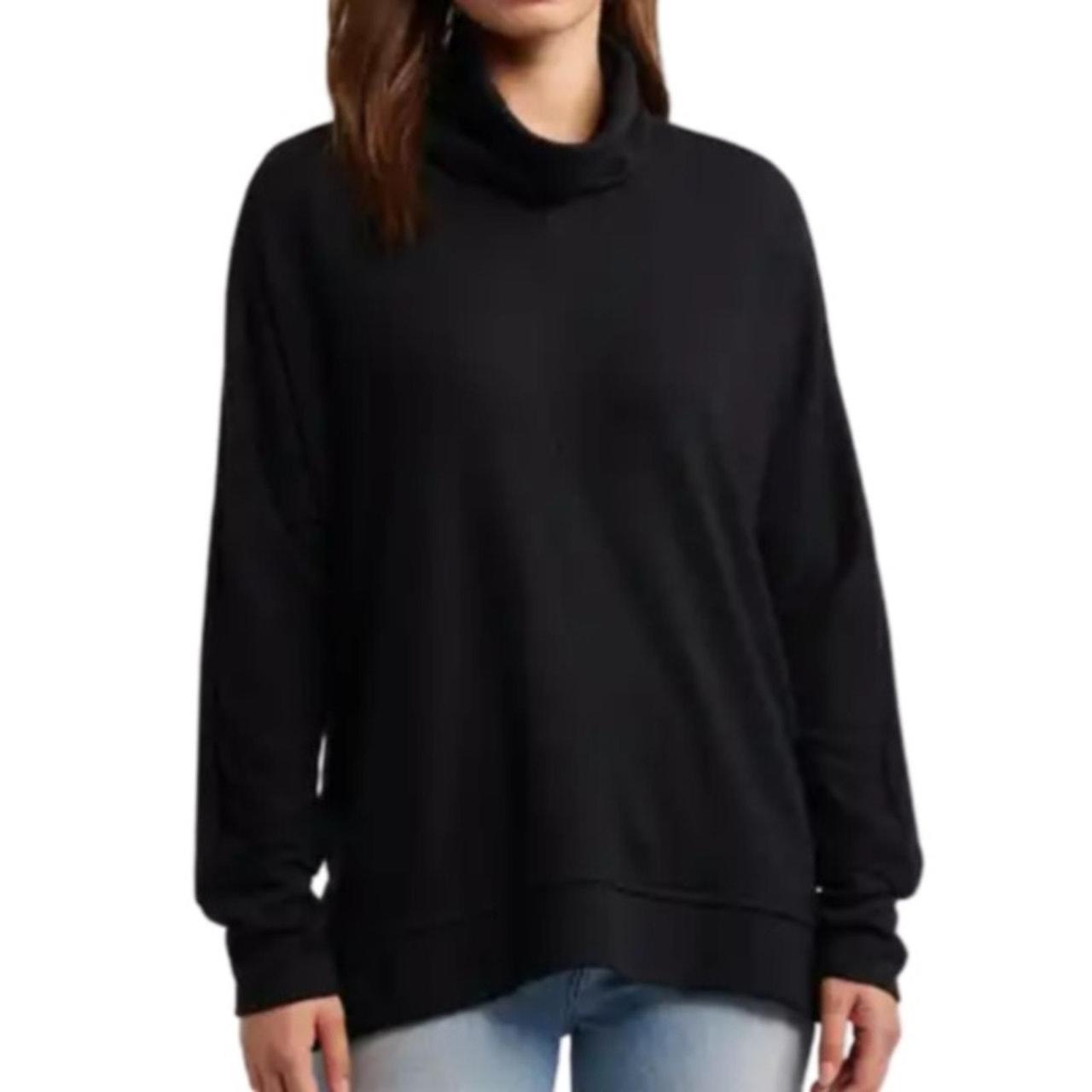 Nordstrom Women's Sweater Black XXL – Caslon Turtleneck Mock