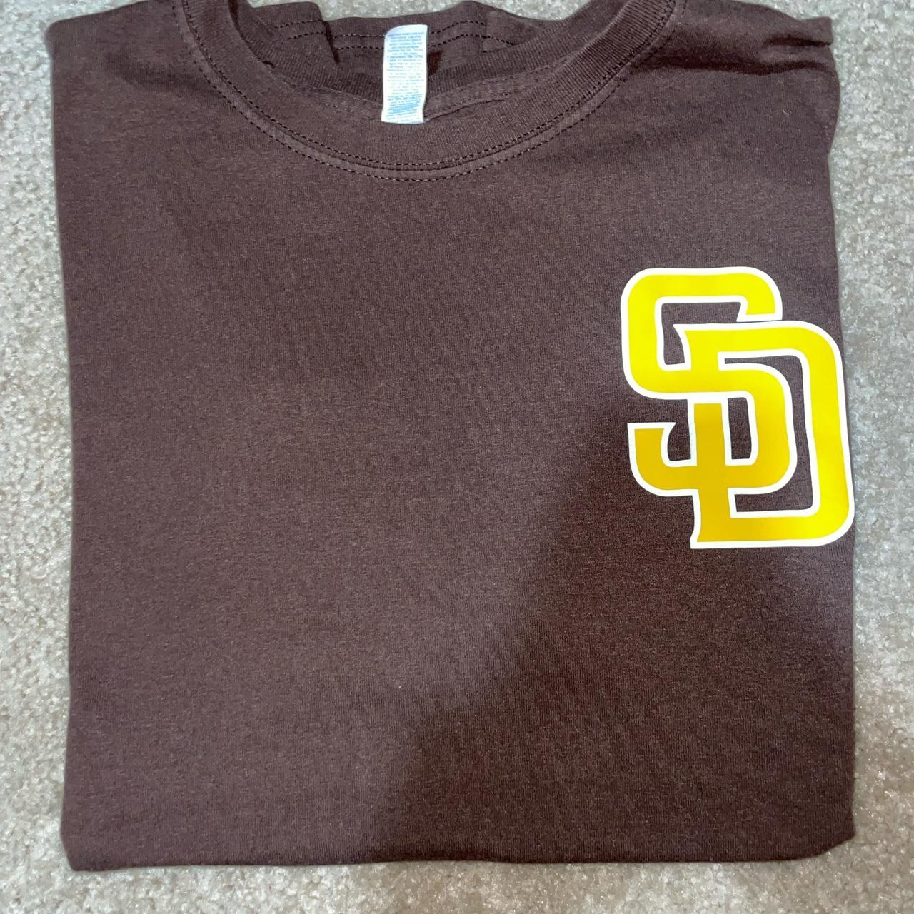 san diego padres brown baseball t-shirt brand new - Depop