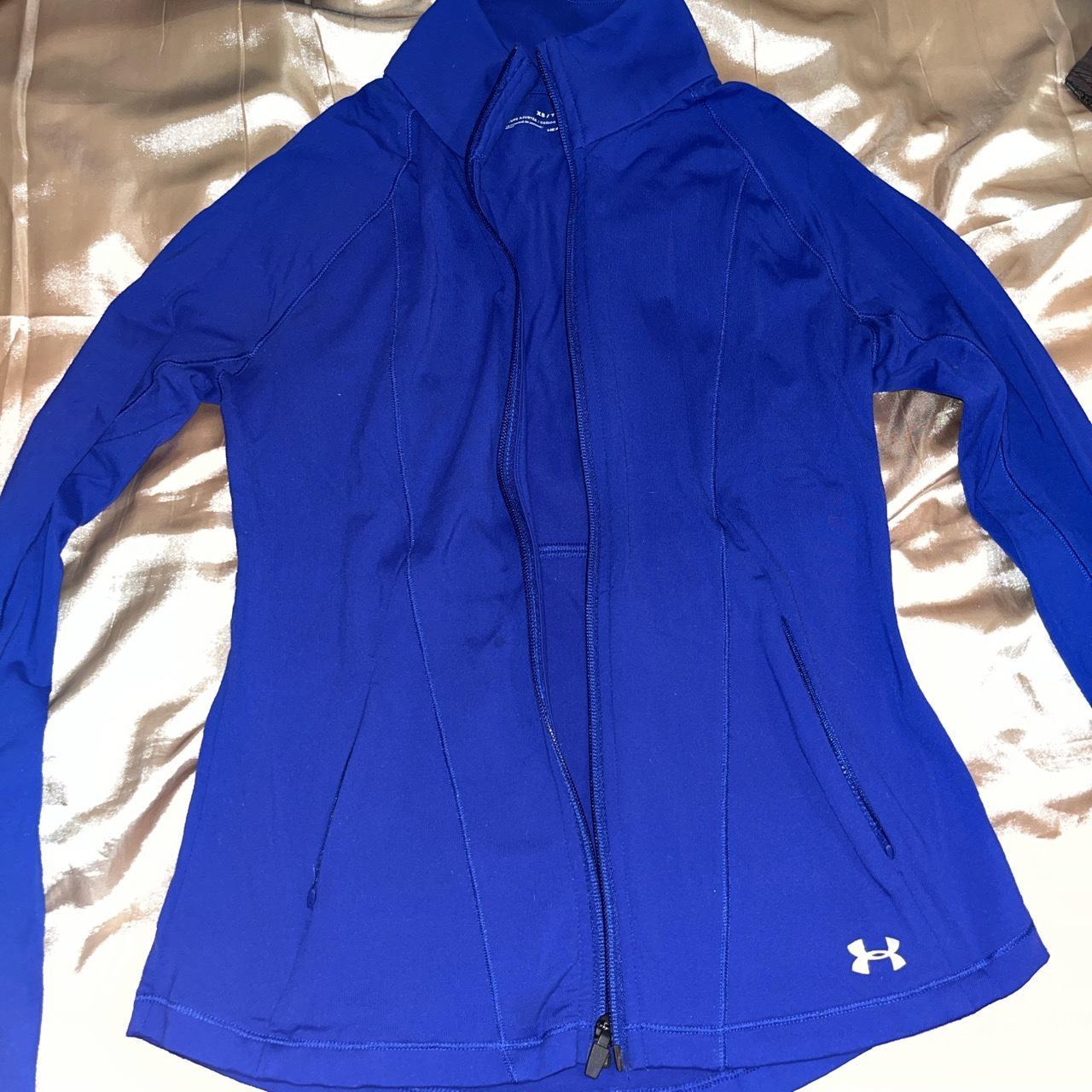 under armour royal blue fitted jacket BBL/snatching... Depop