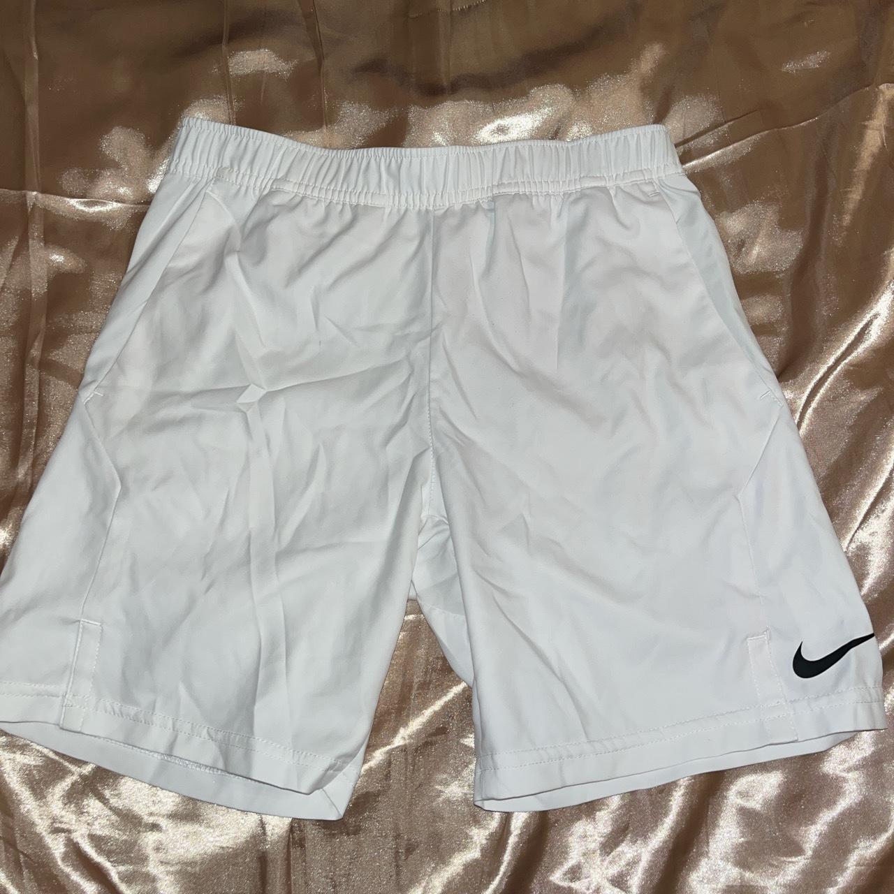 White Nike Shorts With Pockets Size Youth M Depop