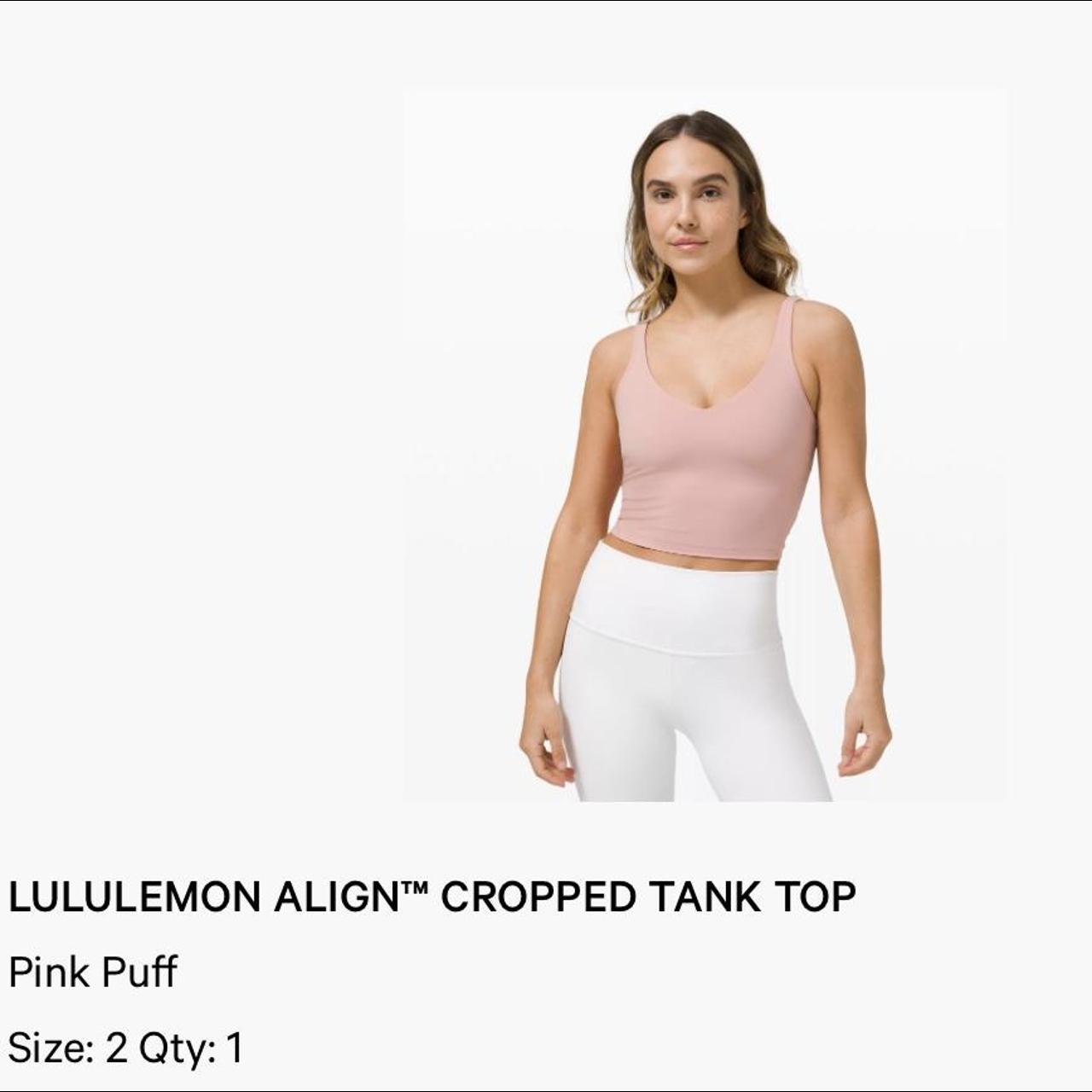 lululemon align tank top in pink puff (not sold on - Depop