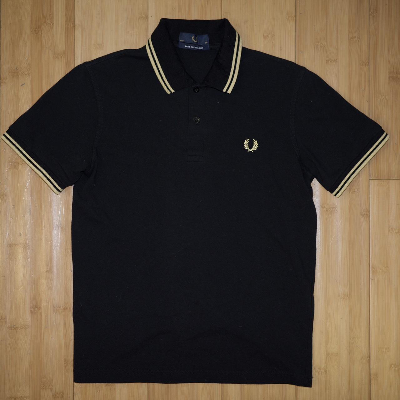 Fred perry black outlet and gold polo