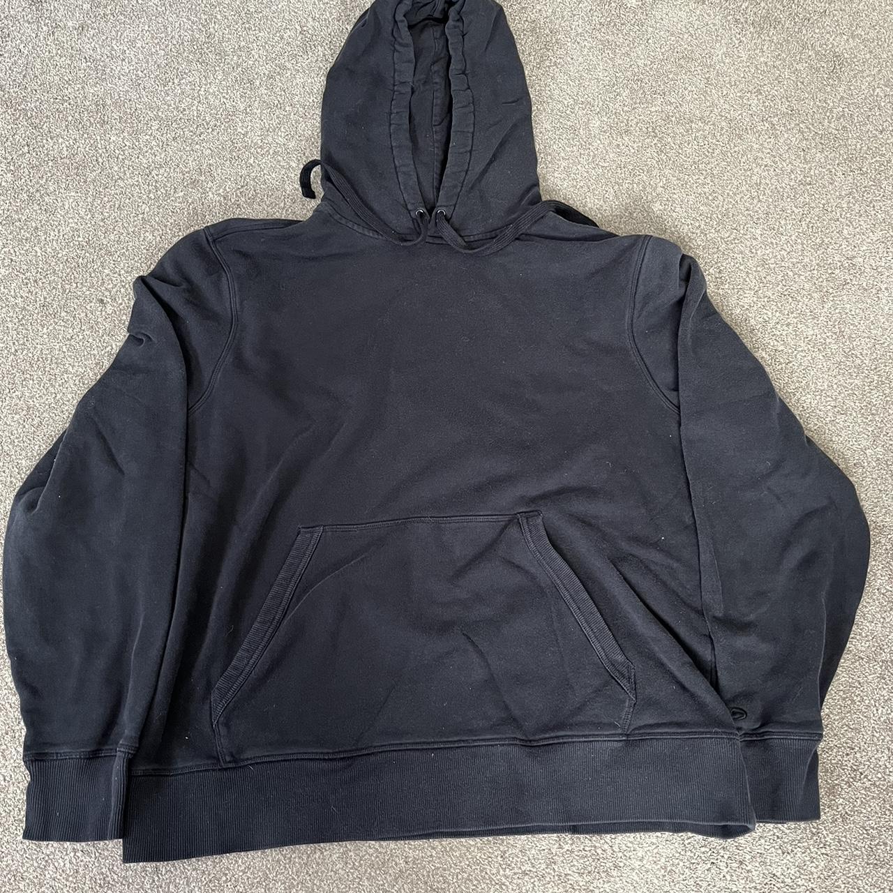 Champion Men's Black Hoodie | Depop