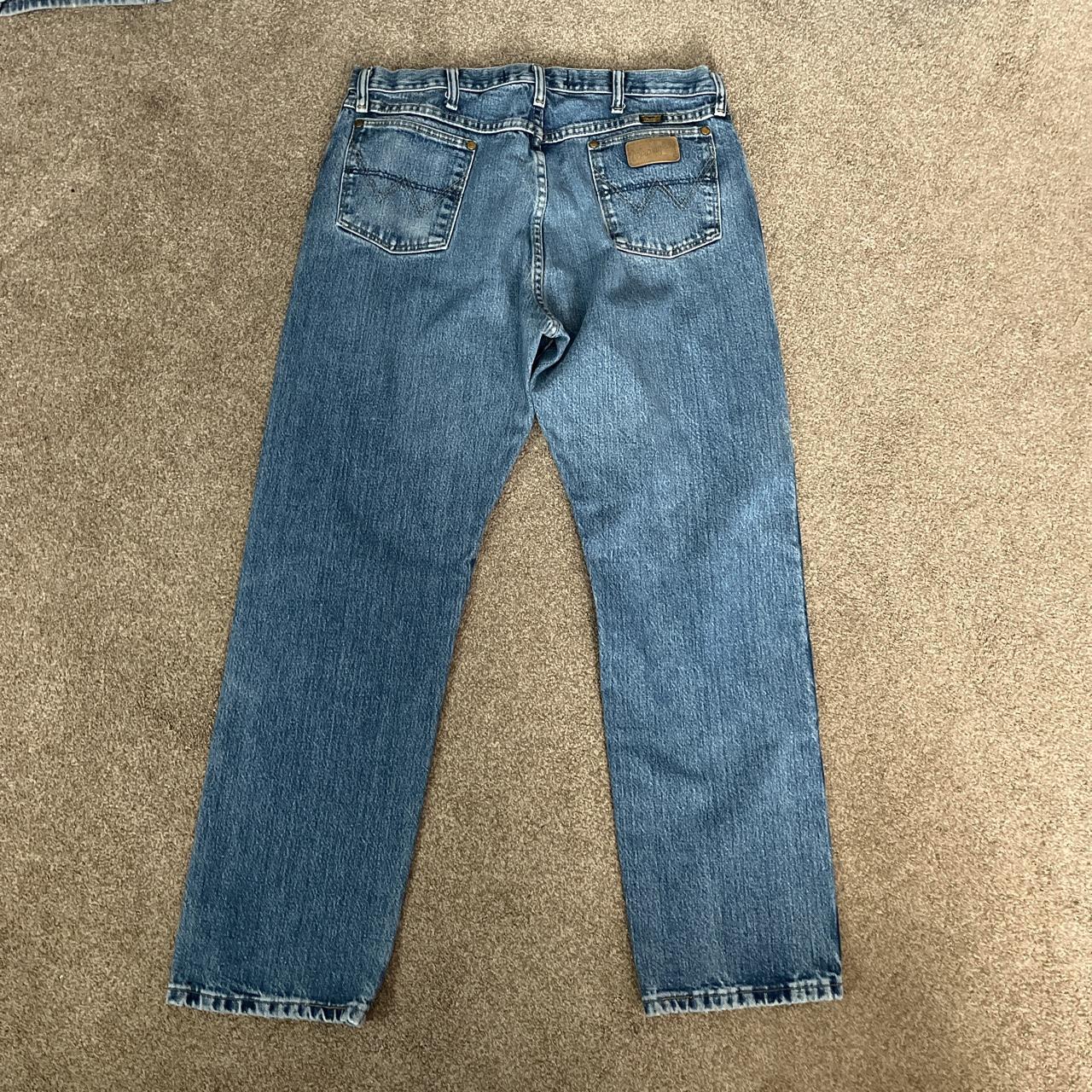 - vintage baggy cowboy cut wrangler jeans - amazing... - Depop