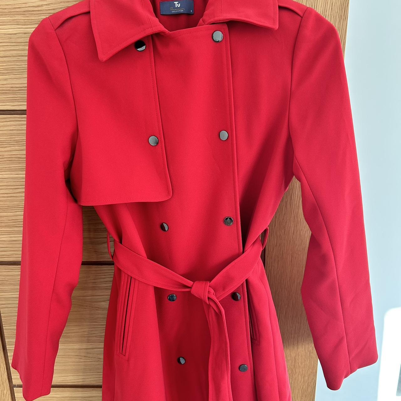 TU Premium Red Trench Coat Gorgeous red trench coat... - Depop