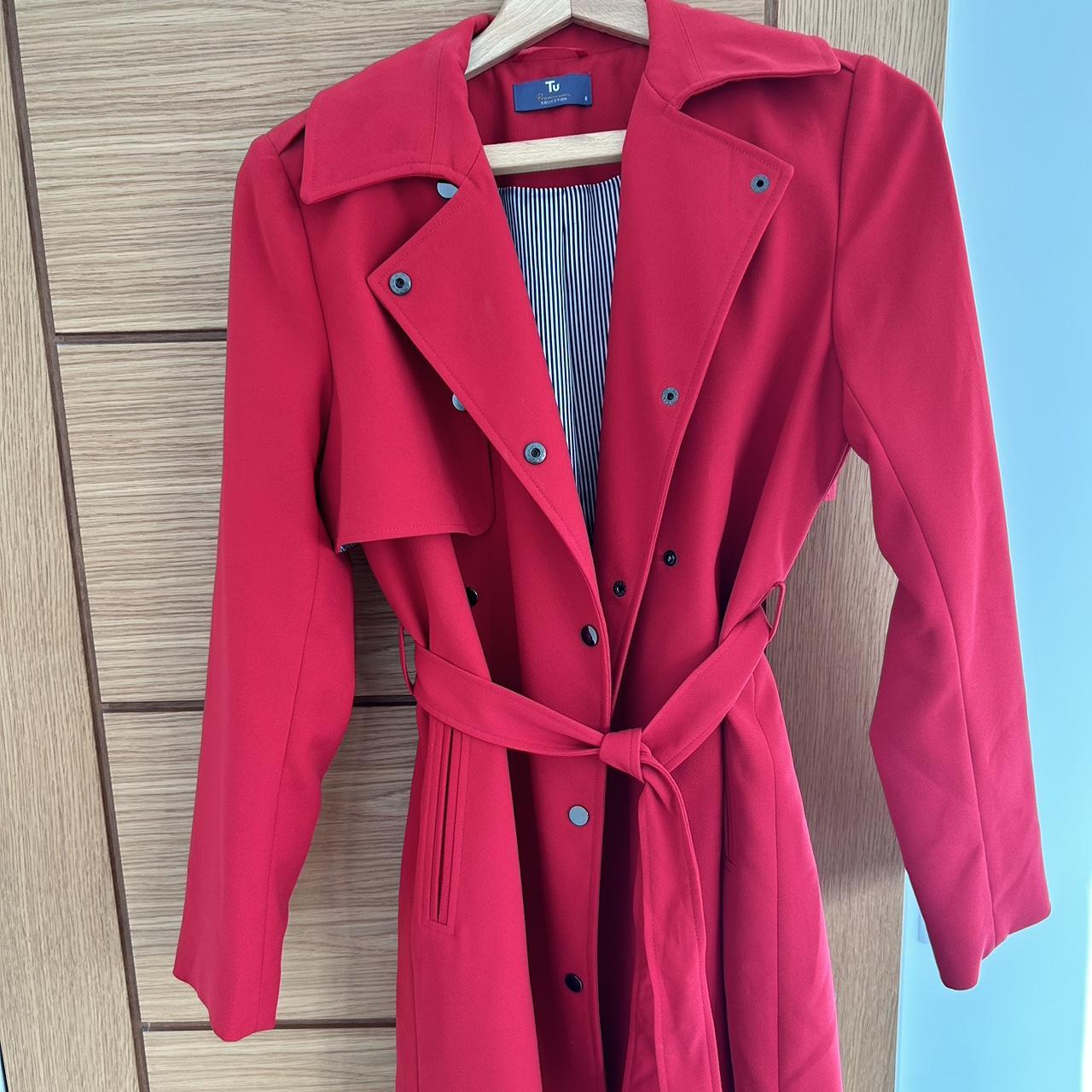 TU Premium Red Trench Coat Gorgeous red trench coat... - Depop