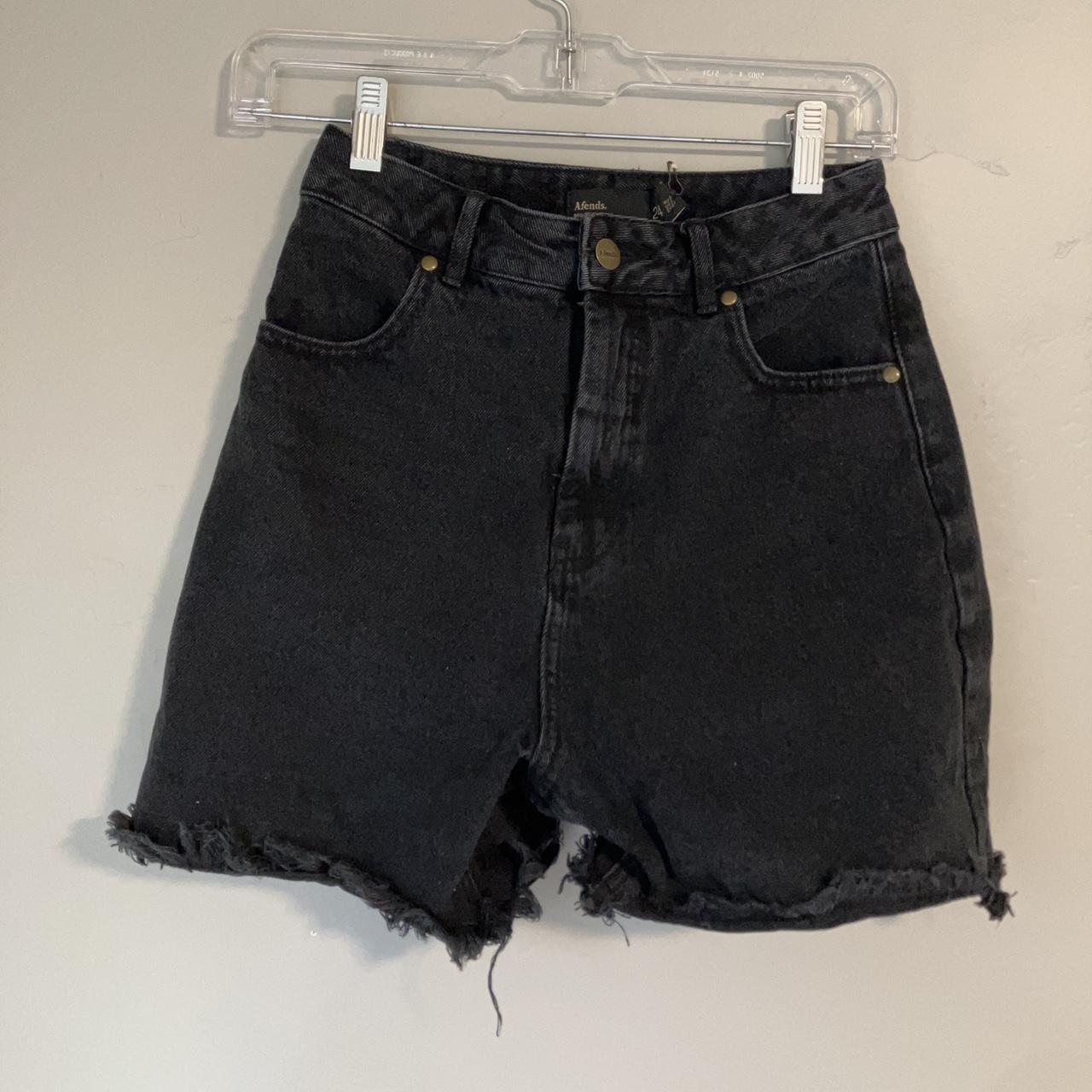 Afends Women's Black and Grey Shorts (2)