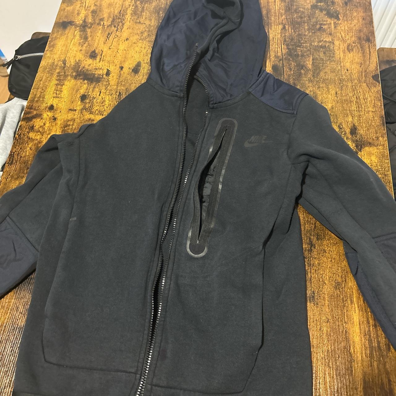 Black nike tech fleece Xs mens Pocket zip broken... Depop