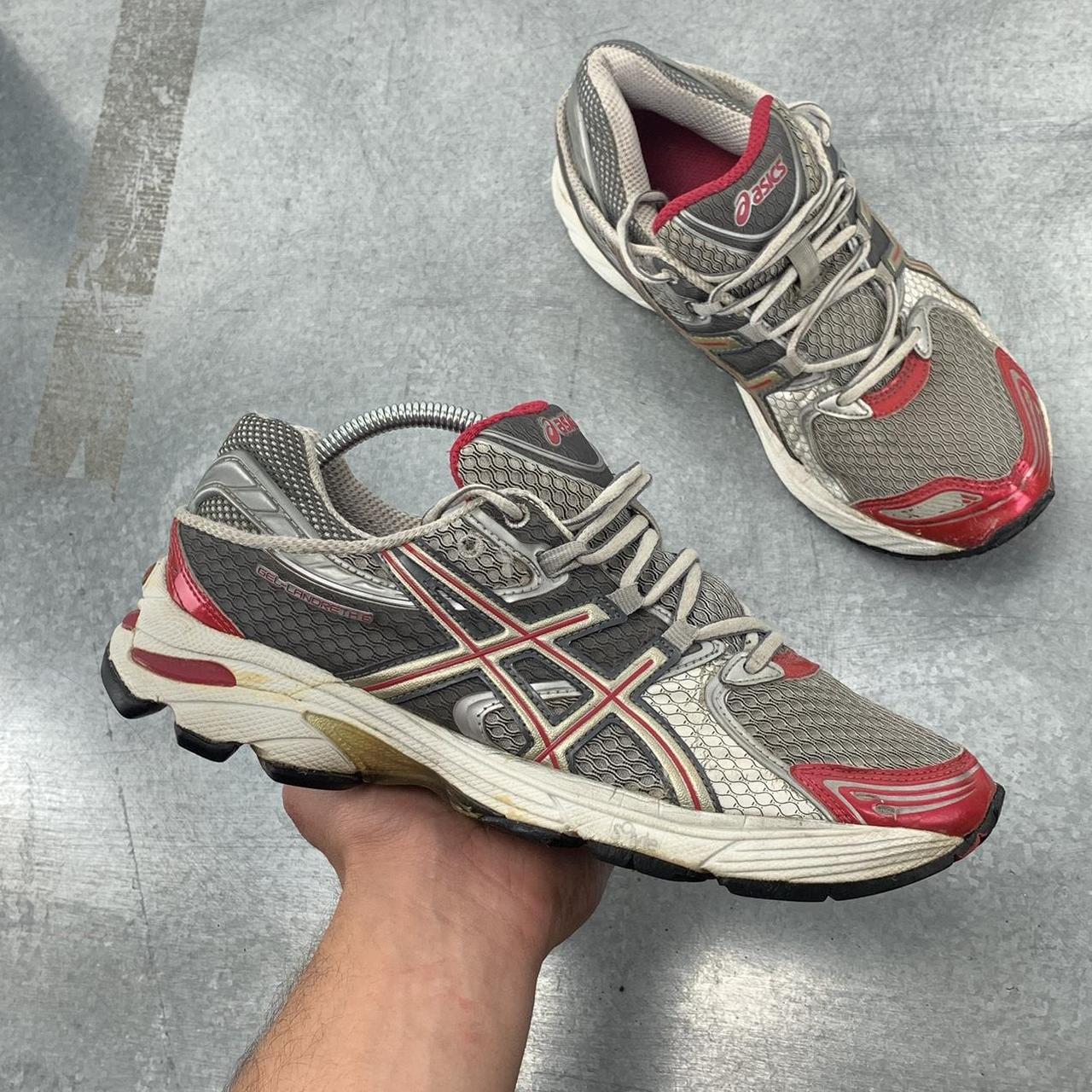 women s ASICS Gel Landreth dark grey red Size UK. Depop