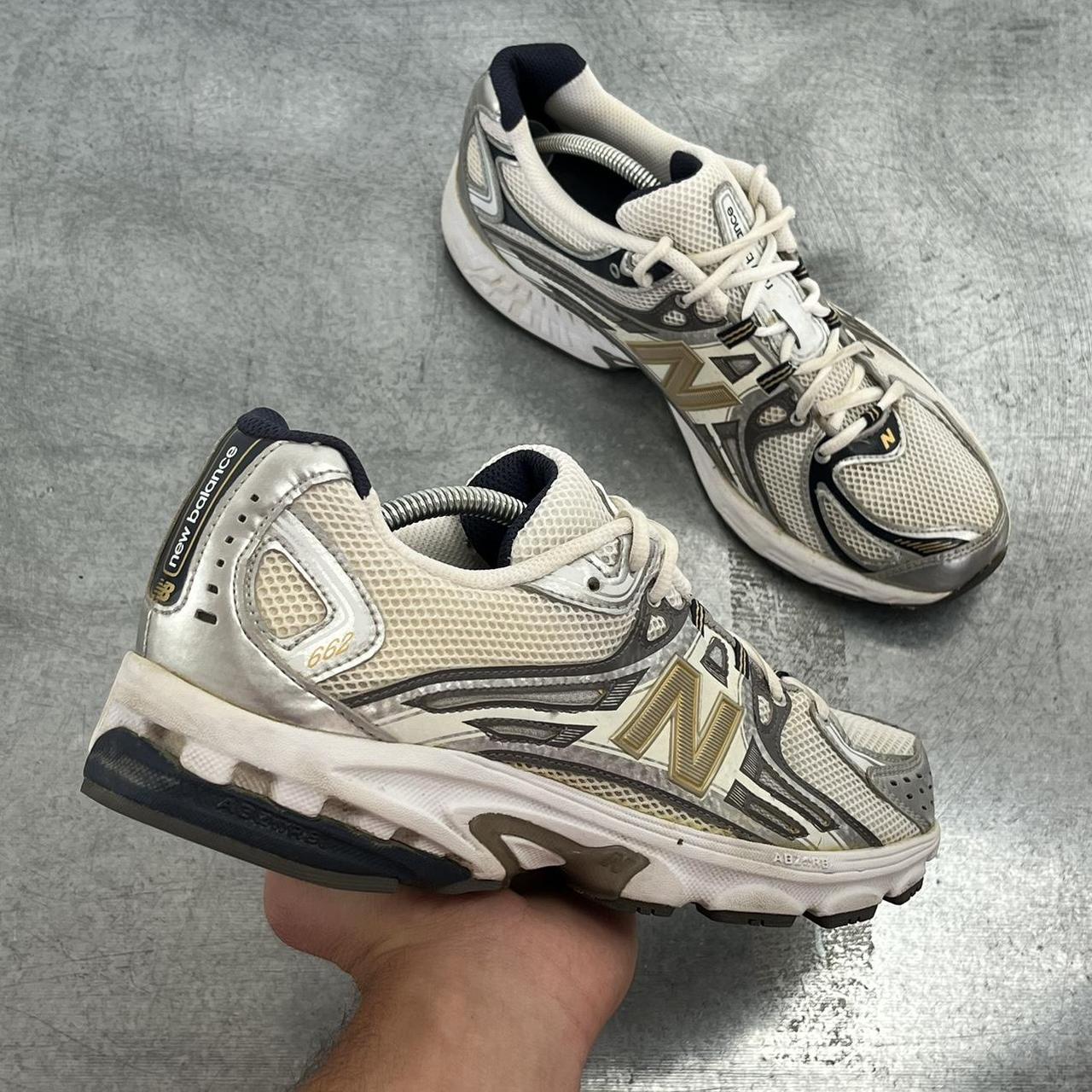 mens New Balance 662 grey white blue Size UK 10. Depop