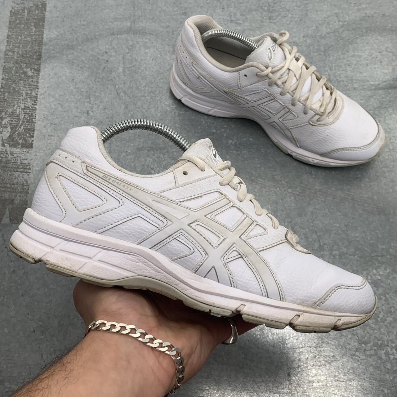 Asics Gel Galaxy 8 white leather Size uk 5.5. Depop